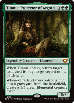 Titania, Protector of Argoth #111 | NM | Commander EOC Magic MTG - Image 1