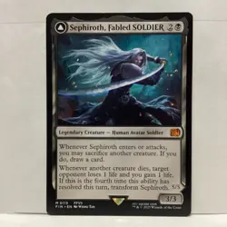 MTG Sephiroth, Fabled SOLDIER Magic: The Gathering Final Fantasy Mythic #0115 - Image 1