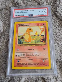 1999 Pokemon Game #46 Charmander PSA 10 - Image 1