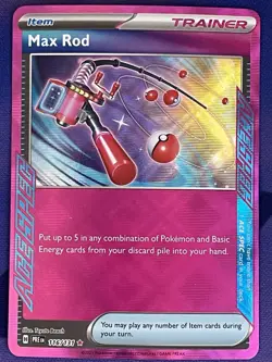 Max Rod 116/131 Prismatic Evolutions ACE SPEC Trainer Card Pokemon - Image 1