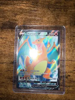 Pokemon TCG Charizard v Full Art Holo Card 153/172SWSH09: Brilliant Stars - Image 1