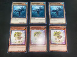 X 3 Yugioh Megalosmasher X SR04-EN003 X 3 babycerasaurus Unlimited Common - NM - Image 1