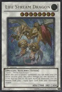 1x (EX) Life Stream Dragon - EXVC-EN038 - Ultimate Rare - Unlimited Edition YuG - Image 1