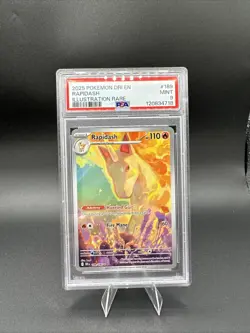 2025 POKEMON DRI EN-DESTINED RIVALS ILLUSTRATION RARE #189 RAPIDASH PSA 9 - Image 1