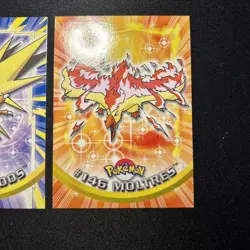 2000Topps Pokemon TV Animation Series 3 Non-Foil Articuno + Zapdos + Moltres NM - Image 4