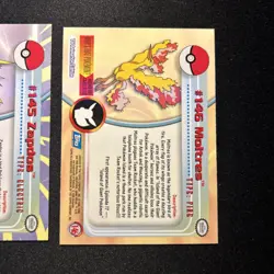 2000Topps Pokemon TV Animation Series 3 Non-Foil Articuno + Zapdos + Moltres NM - Image 5