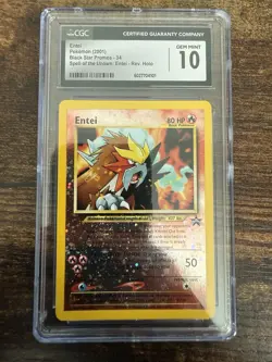 Entei Pokemon (2001) Black Star Promos - 34 Spell of the Unown: Entei - Rev Holo - Image 1