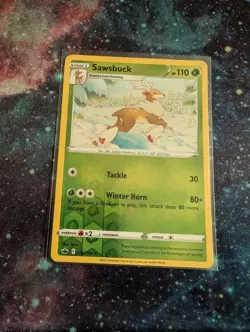 Pokemon TCG Reverse Holo Sawsbuck 12/198 - Image 1