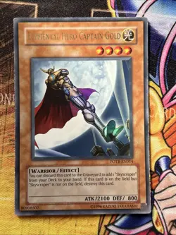 Elemental Hero Captain Gold FOTB-EN014 LP Unlimited Edition Rare Yu-Gi-Oh - Image 1