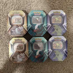 6 x Triple Whammy Collector Tin Case (2 Complete Sealed Tin Sets) Pokemon TCG - Image 1
