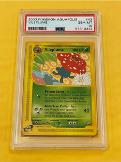 2003 Pokemon Aquapolis Vileplume #43/147 PSA 10 GEM MINT - Image 1