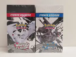 (2) Lot 2025 Pokemon SV White Flare & Black Bolt Booster Bundle Display Box - Image 1
