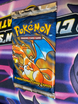 Pokemon Base Set Booster Pack - Charizard Artwork - 1999 WOC - Image 2