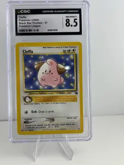 Cleffa 31/53 Wotc Black Star Promo Vintage Regular Pokemon NM CGC 8.5 NM/MINT+ - Image 1