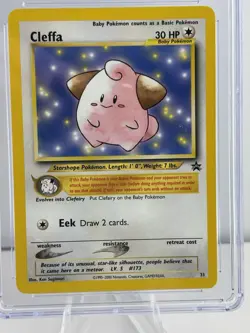 Cleffa 31/53 Wotc Black Star Promo Vintage Regular Pokemon NM CGC 8.5 NM/MINT+ - Image 2