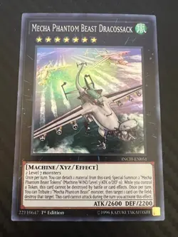 Yugioh Mecha Phantom Beast Dracossack INCH-EN051 Super Rare 1st Ed LP - Image 1