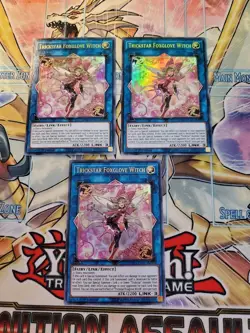 Yugioh - Trickstar Foxglove Witch DUPO-EN021 NM 1st ed Ultra Rare x3 - Image 1