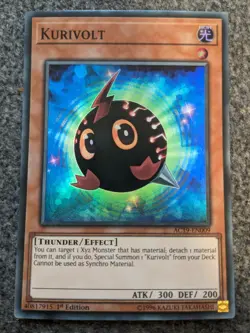 YUGIOH KURIVOLT 1ST EDITION SUPER RARE#AC19-EN009 NM - Image 1