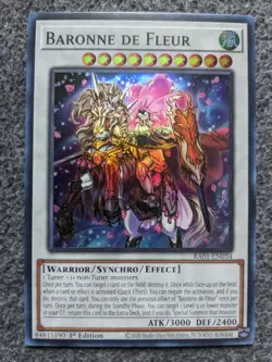 YUGIOH BARONNE DE FLEUR 1ST EDITION SUPER RARE#RA01-EN034 NM - Image 1