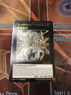 Yugioh! Tellarknight Ptolemaeus CROS-EN050 Ultimate Rare 1st Edition NM - Image 1