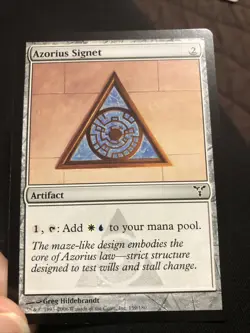 Azorius Signet Dissension Artifact Common MAGIC GATHERING CARD - Image 1