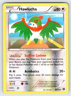 Hawlucha 97/114 2016 XY Steam Siege Pokemon Card TCG Reverse Holo Uncommon - Nm - Image 1