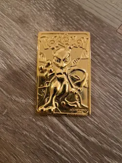 23 K Gold Plated Mew Two Pokemon Card (Nintendo 1999) With BALL - Image 1