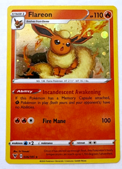 Pokemon Flareon Vivid Voltage 026/185 Cosmos Holo - Pokemon Card - NM - Image 1
