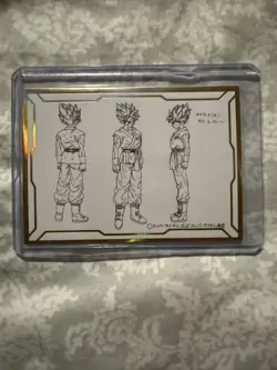 Goku Gold Holo Foil Toriyama Sketch Card Concept - Dragon Ball Roadshow - Image 1