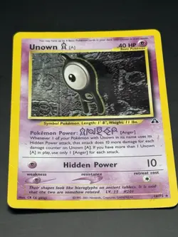 Pokemon Card Unown A 14/75 Neo Discovery Set Rare Holo - Image 4