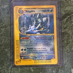 Pokemon Kingdra Holo Rare TCG Card Aquapolis H14/H32 NM Off Center A Bit - Image 1
