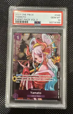 2024 ONE PIECE P-046 EVENT PACK VOL 3 YAMATO PROMO CARD PSA 10 GEM MINT - Image 1