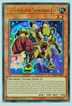 Yugioh Superheavy Samurai Fist BLLR-EN010 Ultra Rare 1st Edition - Image 1