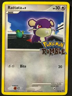 [LP] Rattata Rumble Holo Stamped 15/16 Bulbasaur Background Pokemon Card - Image 1