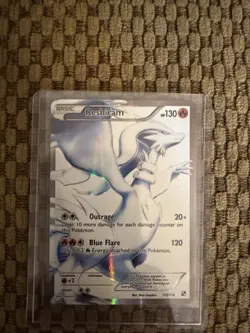 Pokemon Black And White Rare Ultra Holo Reshiram Full Card Art 113/114 - Image 1