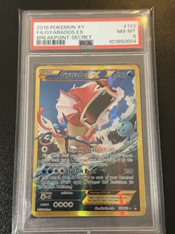 Pokemon Gyarados EX TCG Card Full Art Holo, Secret Rare, XY Breakpoint 123/122 - Image 1