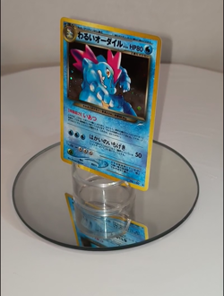 👀 VIDEO Dark Feraligatr Pokemon Card Japanese No.160 Vintage Holo NEVER PLAYED - Image 2