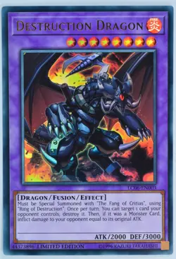 Yugioh! Destruction Dragon LC06-EN003 Ultra Rare Limited Edition - Image 1