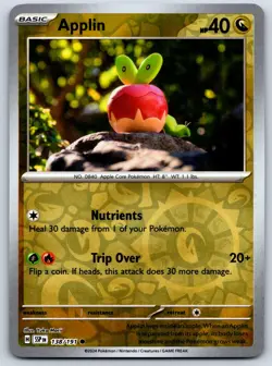 Applin - Reverse Holo - Surging Sparks SSP 138/191 Yuka Morii Pokemon TCG Card - Image 1