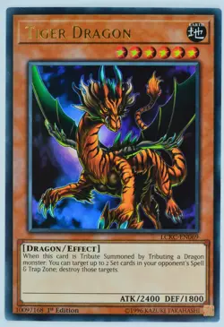 Yugioh! Tiger Dragon LCKC-EN069 Ultra Rare 1st Edition - Image 1