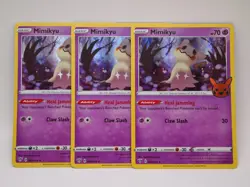 3x Mimikyu 081/189 Trick or Trade 2022 Holo Rare Pokemon Card - Image 1