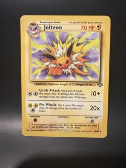 Pokemon Jolteon Jungle Non-Holo Rare 20/64 WOTC 1999 Vintage Card Eevee - Image 1