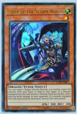 Yugioh! Rider of the Storm Winds LCKC-EN017 Ultra Rare 1st Edition - Image 1