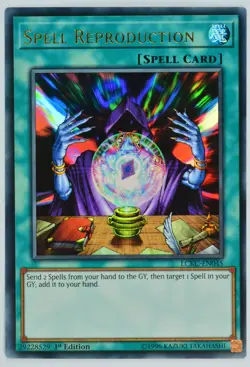 Yugioh! Spell Reproduction LCKC-EN045 Ultra Rare 1st Edition - Image 1
