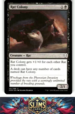 Magic the Gathering MTG Dominaria Rat Colony #101 Buy 2 Get 1 - Image 1