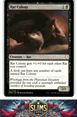 Magic the Gathering MTG Dominaria Rat Colony #101 Buy 2 Get 1 - Image 1