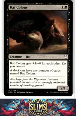 Magic the Gathering MTG Dominaria Rat Colony #101 Buy 2 Get 1 - Image 1