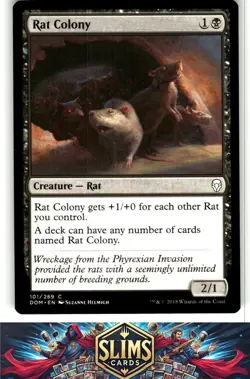 Magic the Gathering MTG Dominaria Rat Colony #101 Buy 2 Get 1 - Image 1