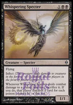 Whispering Specter 1x FOIL NPH MTG New Phyrexia Uncommon NM black - Image 1