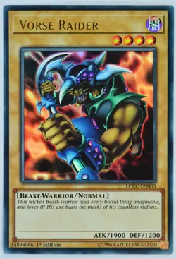 Yugioh! Vorse Raider LCKC-EN003 Ultra Rare 1st Edition - Image 1